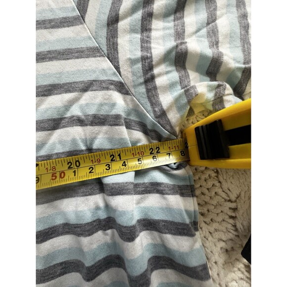 Clubhouse Collection Men's Light Blue Gray White Striped Polo Shirt Size L - Picture 8 of 10